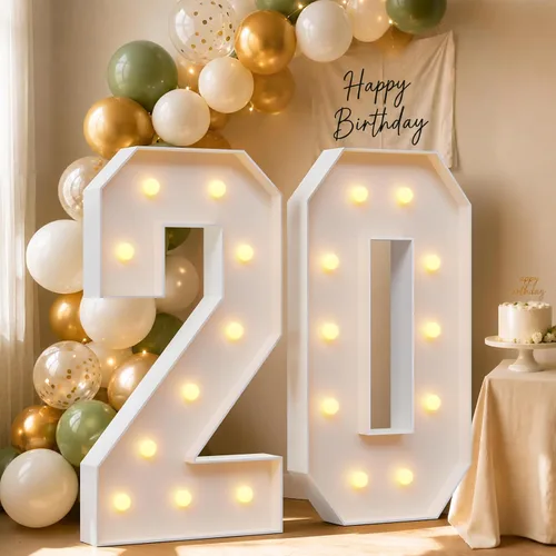 Vista 30 de imprsv Número de marquesina de 4 pies, números de mosaico para globos, marco de globos de mosaico, globo número 0 para decoración de cumpleaños 30