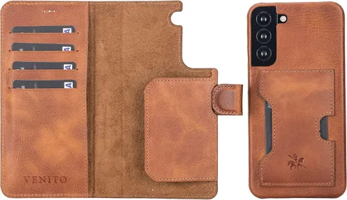 Vista 148 de Venito Florence - Funda de piel compatible con Samsung Galaxy S9, extra segura con bloqueo RFID, cartera desmontable para teléfono (gris decolorado)