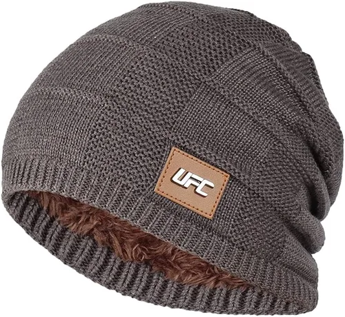 Vista 11 de Gorro de invierno para hombre y mujer, calcetines de forro polar grueso y cálido de punto casual Negro