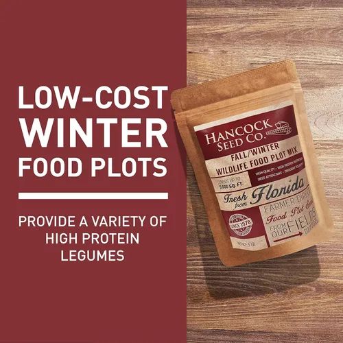 Vista 2 de Hancock - Semillas de parcela de alimentos de otoño e invierno para ciervos y caza, alta proteína, mezcla de germinación rápida, bolsa de 5 libras
