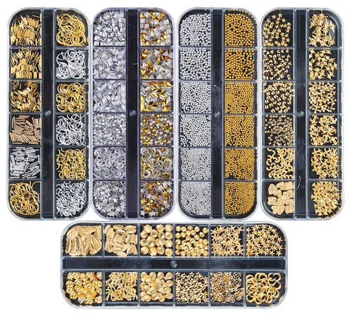 Vista 7 de 3000 piezas (5 cajas) Nail Art Rhinestone Set Adornos de Uñas Estilo 3