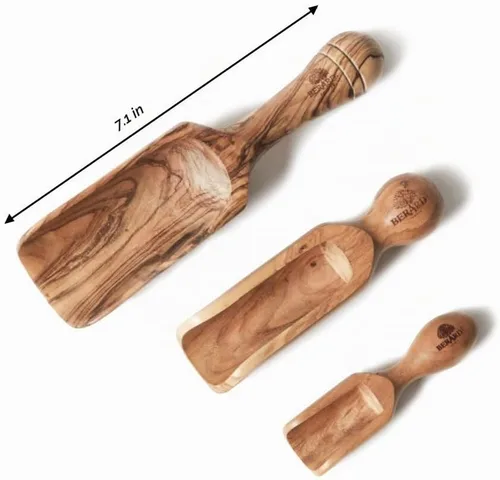 Vista 3 de Berard Cuchara artesanal de madera de olivo, 7 pulgadas