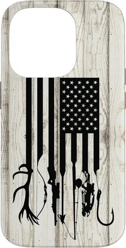 Vista 17 de iPhone 16 Blanco Rústico Pesca Y Caza Pistola Ballesta USA America Case
