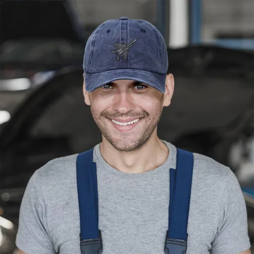 Vista 2 de Soft Baseball Cap Embroidered Dad Hat F-15 Eagle Embroidery Vintage Hats Washed Baseball Cap Cotton