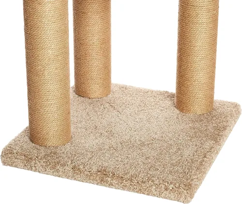 Vista 5 de Amazon Basics Árbol para gatos – Torre de actividad de escalada de varios niveles para gatos y gatitos para interiores, con postes rascadores