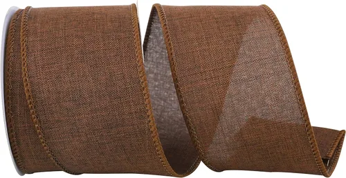 Vista 28 de Cinta Reliant Ribbon 92573W-031-09K para borde con alambre Everyday Linen Value, 1-1/2 pulgadas x 50 yardas, color negro