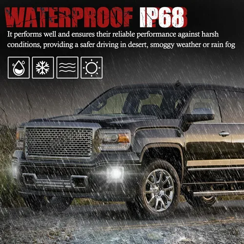 Vista 5 de BUNKER INDUST Luces antiniebla LED para GMC Sierra 1500 2014-2015, kit de lámpara antiniebla de conducción de parachoques