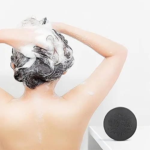 Vista 5 de Black & Thick Fallopia Multiflora Shampoo Bar con extracto He Shou Wu – Limpia profundamente, promueve el crecimiento, previene la pérdida