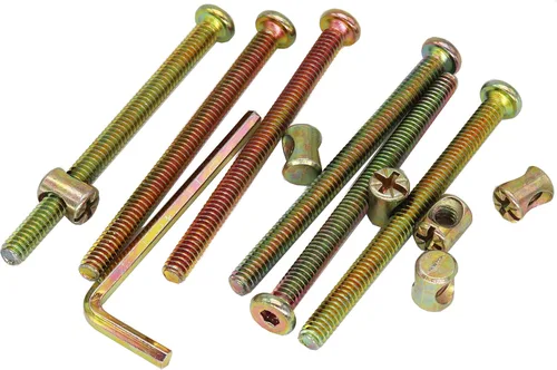 Vista 3 de cSeao Pernos de cuna de bebé, piezas de repuesto de accesorios para cuna, paquete de 12 pernos de casquillo de 1/4-20 pulgadas, tuercas de barril