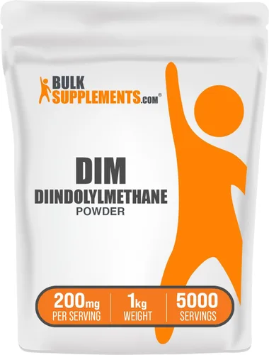 Vista 7 de BulkSupplements. com DIM Powder - Polvo de diindolilmetano, suplemento DIM para hombres y mujeres, sin sabor y sin gluten, 200 mg por porción, 10 g