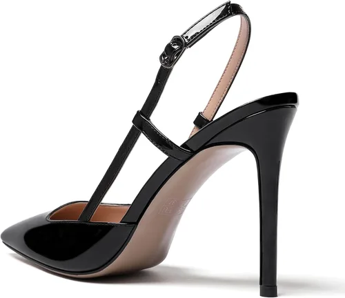 Vista 7 de WAYDERNS - Zapatos de tacón alto con hebilla para mujer