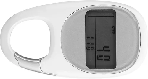 Vista 5 de Contador de pasos, podómetro 3D para caminar con clip, modo de ahorro de energía, pantalla LCD transparente, mosquetón simple, podómetro