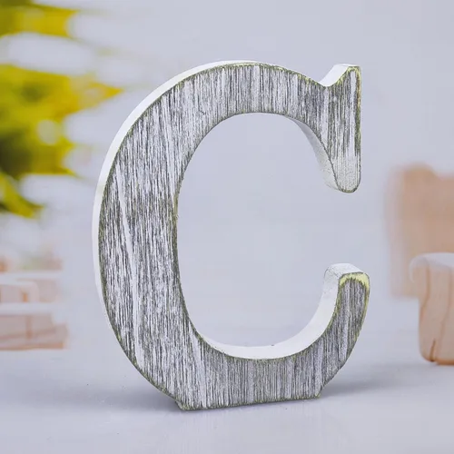 Vista 15 de Letras de madera rústica sin terminar de 6 pulgadas para decoración de pared, letras decorativas de pie en rodajas, decoración de tablero