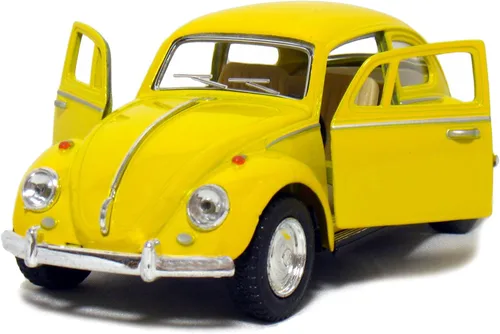 Vista 2 de 12 piezas en caja: 5" 1967 VW Classic Beetle escala 1:32 (negro/azul/rojo/amarillo)
