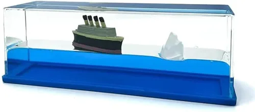 Vista 8 de LETINE Thousand Sunny - Decoración sensorial para adultos, diseño de barco pirata de anime insumergible en una botella, mini adorno de movimiento