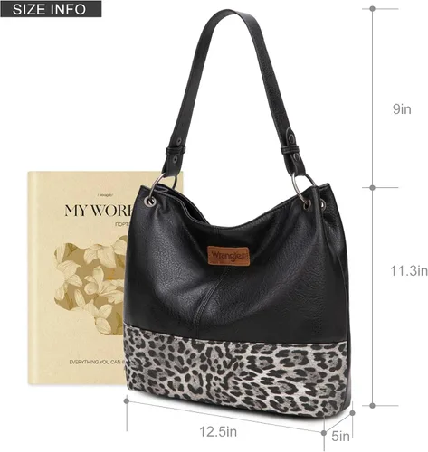 Vista 69 de Wrangler Hobo - Bolsas para mujer de cuero vegano con asa superior, bolsos de hombro y bolsos