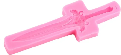 Vista 8 de Molde de silicona con espadas para armas de fondant para decoración de pasteles, decoración de cupcakes, dulces, chocolate, polímero, pasta de goma