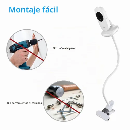 Vista 7 de Soporte de abrazadera flexible para monitor de bebé VTech VM819 y VM3252