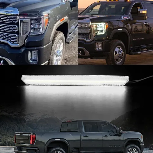 Vista 5 de Luces de posición laterales LED de repuesto para GMC Sierra 2500HD 3500HD 3500HD 2020 2021 2022 Pickup blanco marcadores laterales delanteros