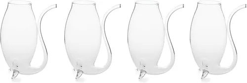 Vista 5 de Fox Run Sippers de vidrio soplado a mano, juego de 4, 2.75 onzas, transparente
