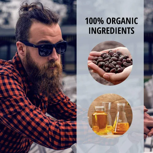 Vista 5 de Aceite para barba de jojoba: sin perfume, puro y orgánico para hombres, detiene la picazón y la caspa, suaviza el cabello grueso y el bigote, 1 fl