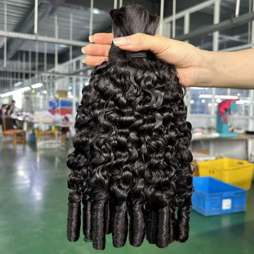 Vista 10 de VIPbeauty - Paquetes de cabello humano rizado birmano 16A, 3.53 onzas, un Peluca rizada de 13 x 4