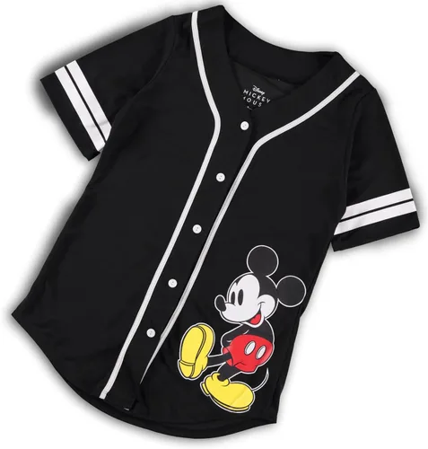 Vista 16 de Disney Camiseta de béisbol de Mickey Mouse con botones para mujer, diseño de Mickey y Minnie Mouse