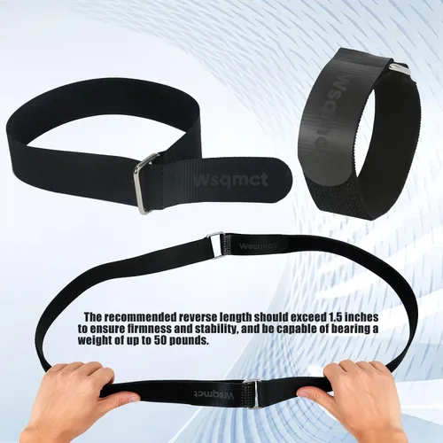 Vista 5 de Paquete de 10 correas elásticas de cincha de 1 x 8 pulgadas, correas de nailon de alta resistencia, correas de nailon ajustables reutilizables