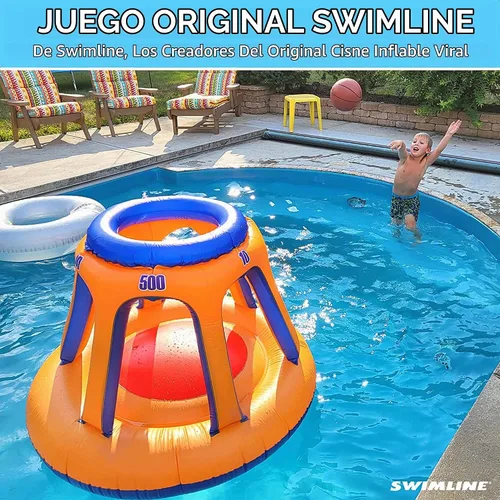 Vista 9 de Piscina inflable gigante de juguete Swimline para shootball Juego de baloncesto flotante (inflable)