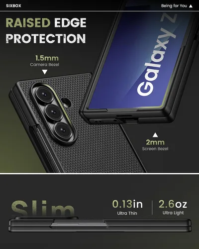 Vista 6 de Funda para Samsung Galaxy Z Fold 7 con Protección de Bisagra y Protector de Pantalla, Diseño Delgado de PC Duro Resistente a Golpes 360° Funda