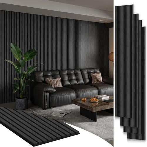 Vista 20 de Smartstandard Panel de Pared de Listones de Madera de Muestra, Paneles de Pared de Madera Insonorizados, Paneles de Madera Acústicos para Pared