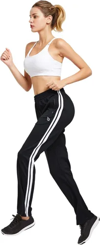 Vista 5 de BALEAF Pantalones deportivos para mujer, pantalones deportivos con bolsillos con cremallera, pantalones deportivos para correr