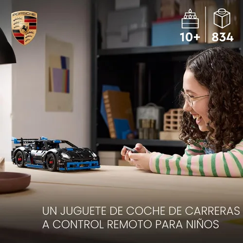 Vista 2 de LEGO Technic Porsche GT4 e-Performance - Coche de carreras de juguete, auto a control remoto con detalles auténticos, modelo interactivo Porsche