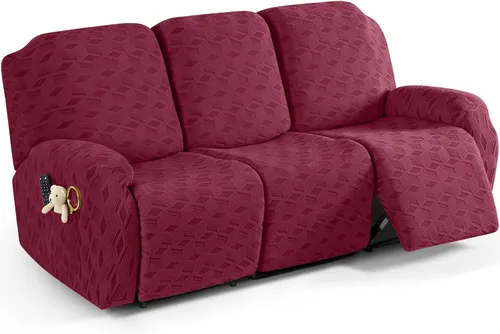 Vista 12 de TAOCOCO Funda para Reclinable de 3 Piezas, Fundas para Silla Reclinable, Funda Elástica de Jacquard para Silla Reclinable, Protector de Muebles