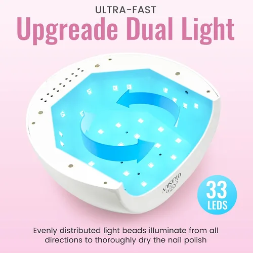 Vista 5 de Lámpara de uñas LED UV recargable con diseño de diamante y control táctil, 3 ajustes de temporizador, secado rápido para todos los esmaltes de gel