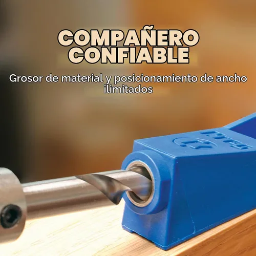 Vista 4 de Kreg MKJKIT Mini Jig Kit – Plantilla simple y compacta para orificios de bolsillo Kreg – Crea uniones fuertes sin pegamento – para espacios