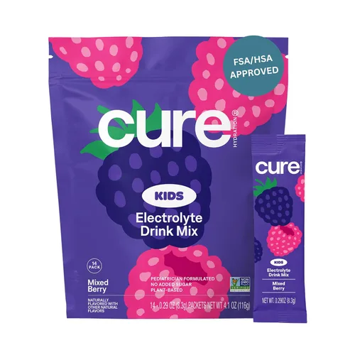 Vista 6 de Cure Hydration - Kids Electrolyte Drink Powder Classic Grape 14 Packets