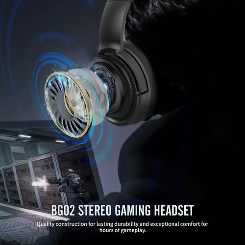 Vista 2 de BINNUNE - Auriculares para juegos para PS4 PS5 PC Xbox One Playstation 4 Xbox 1 auriculares para juegos con micrófono auriculares con micrófono
