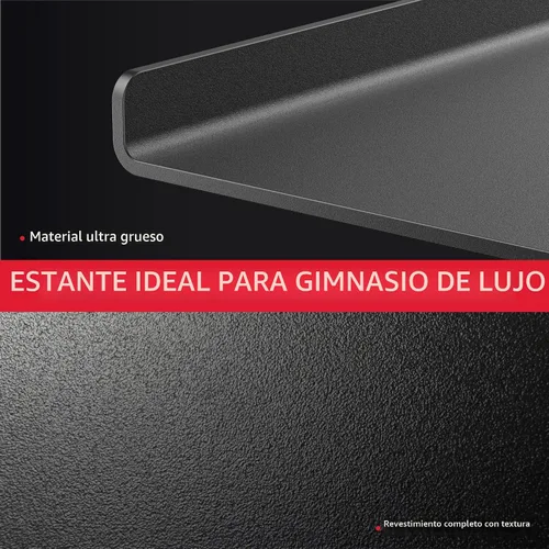 Vista 4 de Solo Estante de Almacenamiento para Gimnasio en Casa, Organizador Ajustable de Equipo de Gimnasio Montado en la Pared con 1 Tablero, Soporte