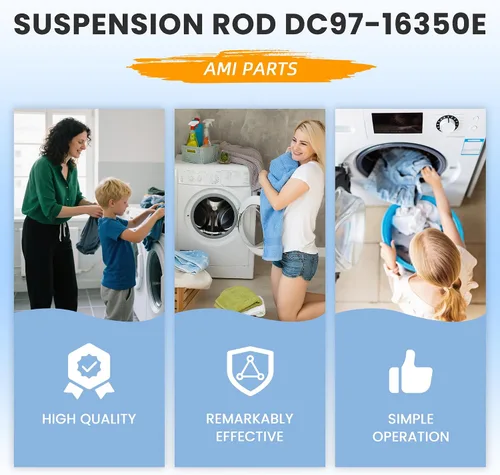 Vista 6 de ACTUALIZA WA50R5200AW/US, WA50R5400AV/US WA45H7000AW/A2 WA422PRHDWR/AA Barras de suspensión para lavadora Compatibles con Samsung WA45H7200AW Blanco