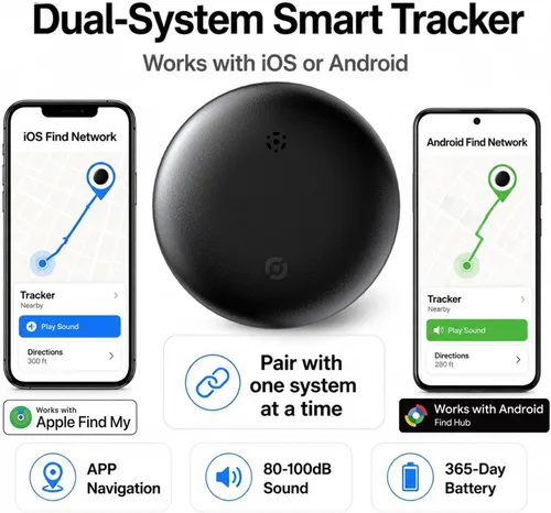 Vista 2 de Rastreador GPS para vehículos sin suscripción, etiqueta de seguimiento de automóvil para Android e iOS, dispositivo de seguimiento Bluetooth