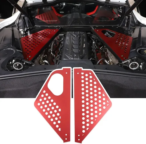 Vista 13 de TOYCIDFG Cubierta de panel de bahía del motor, protector de protección contra salpicaduras izquierda y derecha para C8 Corvette 2020-2024 Accesorios