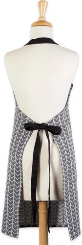 Vista 2 de DII Delantal de chef unisex jacquard geométrico negro y blanco, 32x28, espiga