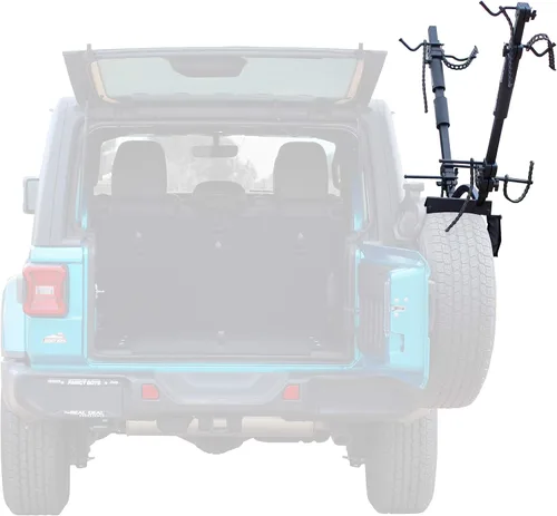 Vista 5 de Let's Go Aero TireBiter 2-Bike VRack Carrier para neumáticos de repuesto Compatible con cámara de respaldo (modelo B00987)