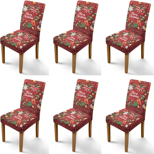 Vista 51 de Rnyleeg Juego de 1 fundas para sillas de comedor de Navidad, fundas para sillas de comedor, diseño étnico, diseño étnico, suave, lavable, para Arco