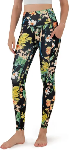 Vista 2 de ODODOS High Waist Yoga Pants for Women with Pockets, Tummy Control Running Sports Workout Yoga Leggings