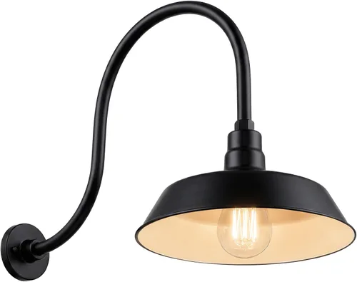 Vista 47 de 14 pulgadas. RLM Warehouse - Pantalla con brazo de cuello de cisne y bombilla Led A19 5000K de 9W