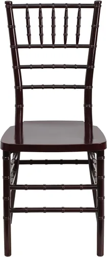 Vista 7 de Flash Furniture HERCULES PREMIUM Series Silla apilable de resina de caoba Chiavari Weddings And Parties, Durable Resin, Easy To Clean
