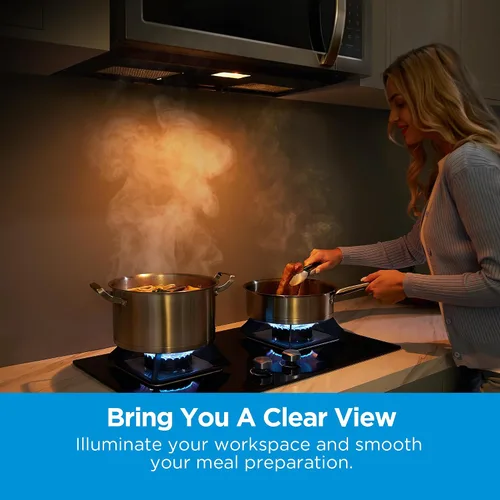 Vista 9 de Midea MOR17BSA-SS 1.7 pies cúbicos Horno de microondas para instalar sobre la estufa con panel táctil inteligente, menú de cocina automática, 1000