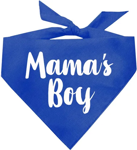Vista 17 de Mama's Boy Bandana para perro 100% algodón triángulo ajustable Hecho en Estados Unidos Día de San Valentín Negro, XS (6)